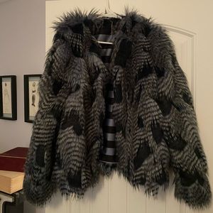 Faux Fur feathered jacket
